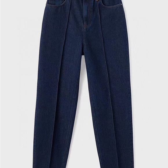 Toteme 2022 new design casual fashion versatile leg shape small fold blue jeans - Picture 3 of 7